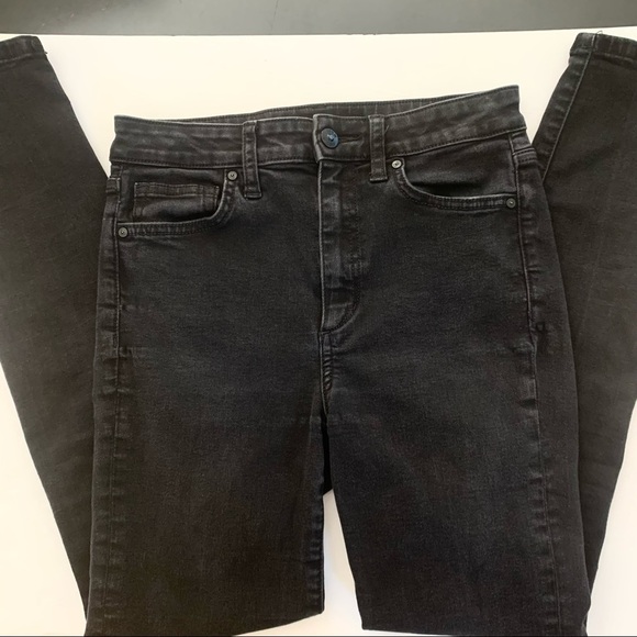 JOE’S JEANS High Rise Black Skinny Ankle Jeans Size 26 - Picture 4 of 13